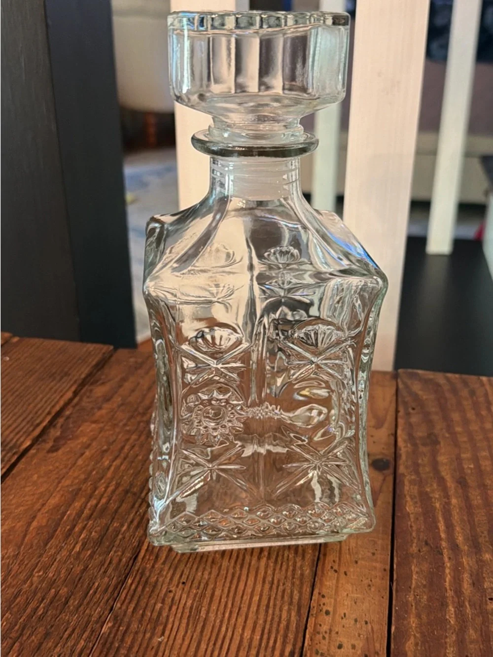 Stunning Clear Glass Tequila Decanter with Stopper